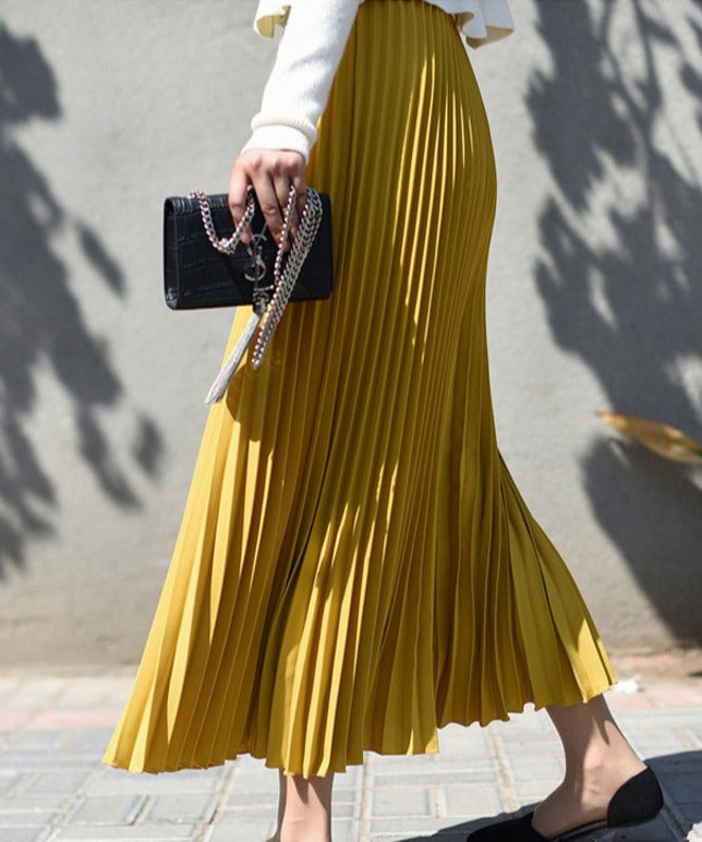 Pleated Long Skirt