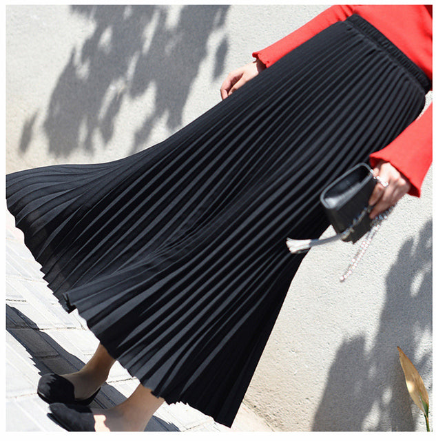 Pleated Long Skirt