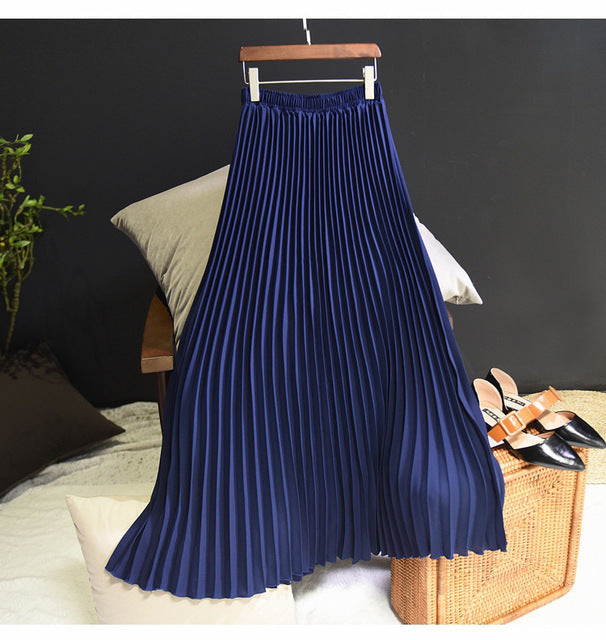 Pleated Long Skirt