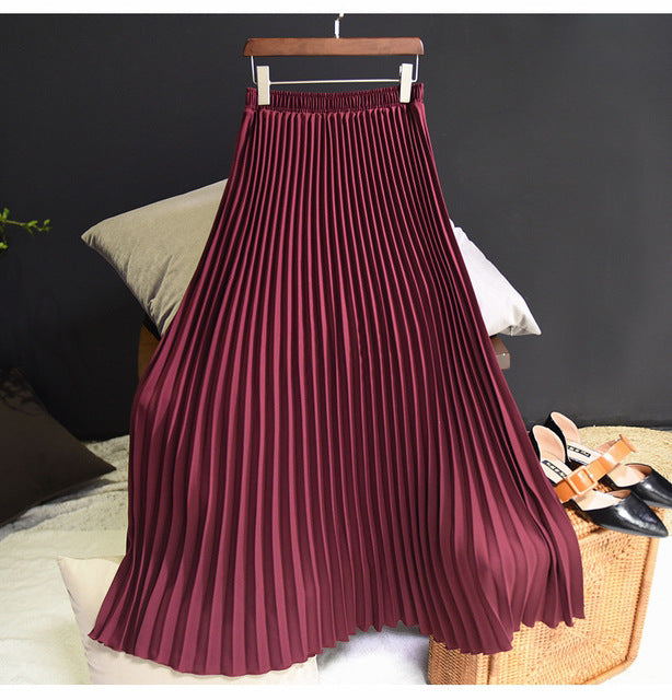 Pleated Long Skirt