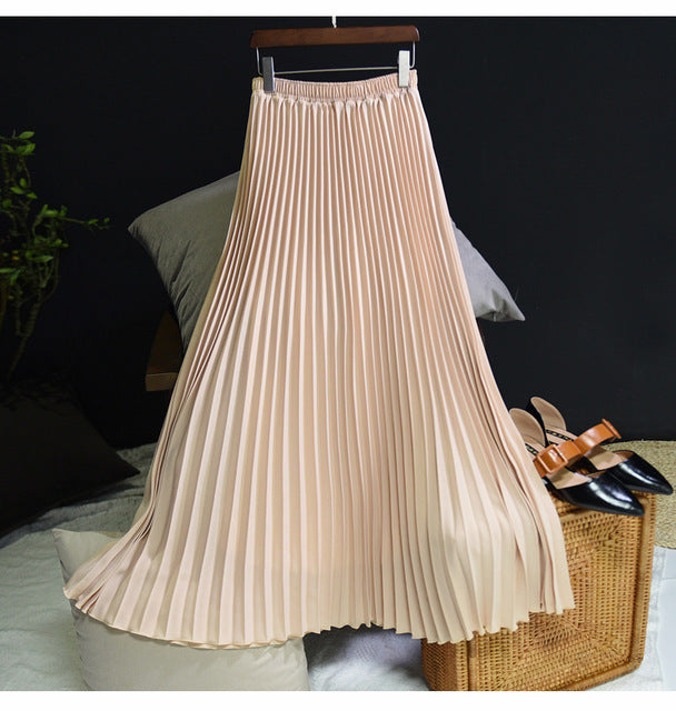 Pleated Long Skirt