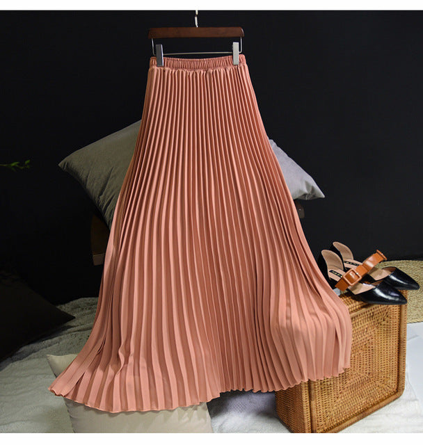 Pleated Long Skirt