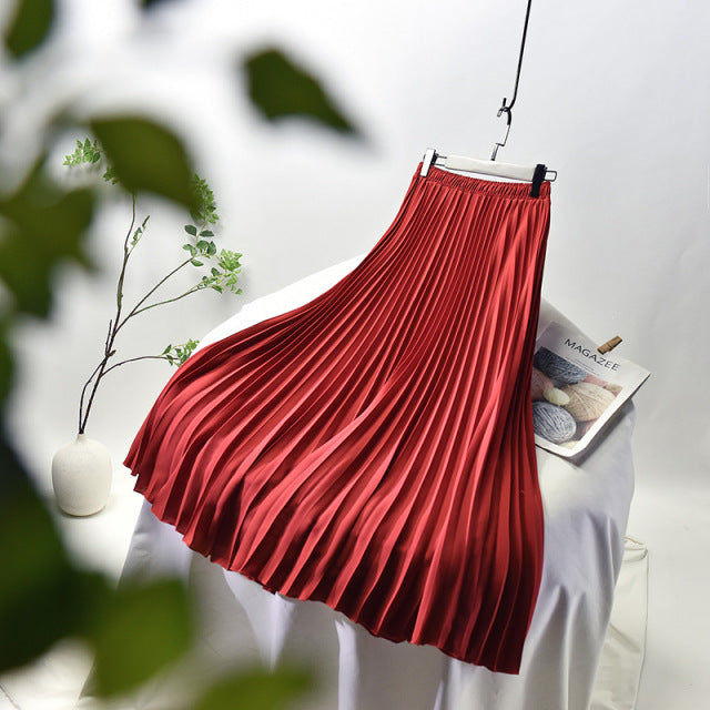 Pleated Long Skirt