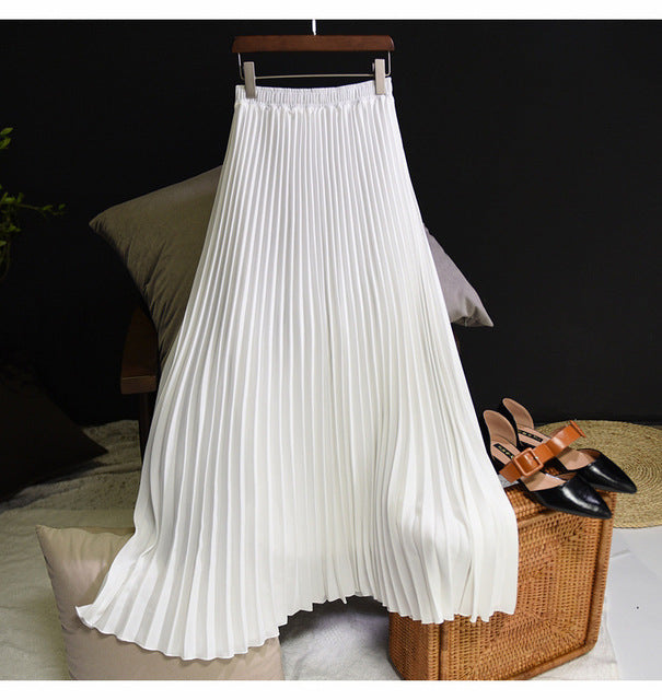 Pleated Long Skirt