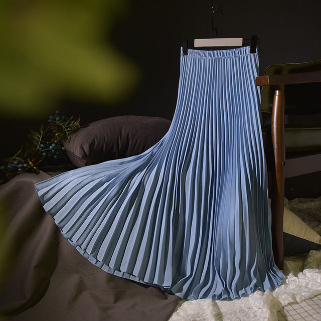 Pleated Long Skirt