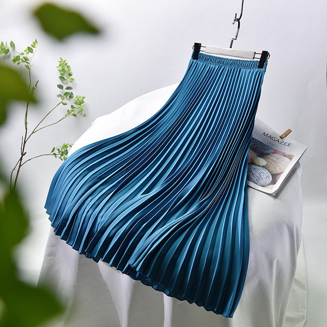 Pleated Long Skirt