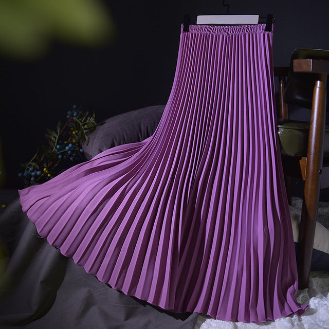 Pleated Long Skirt