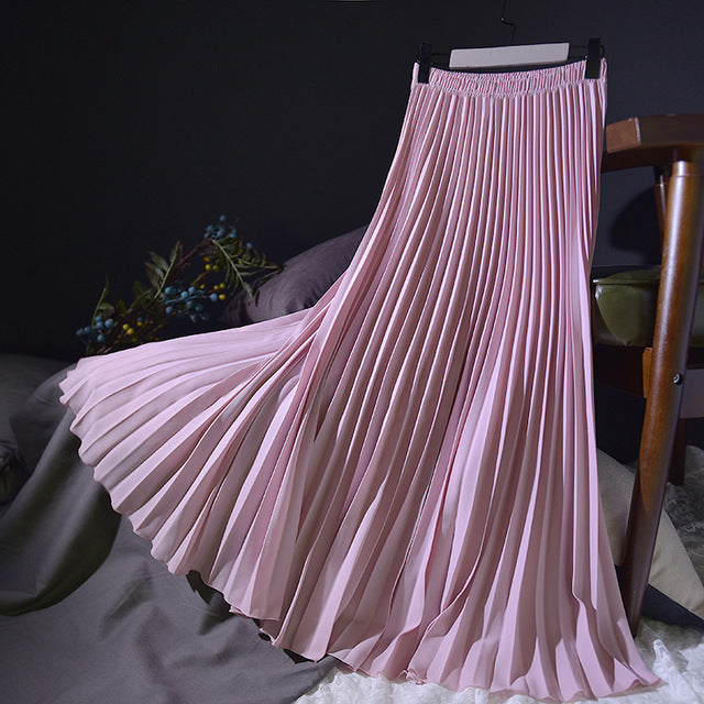 Pleated Long Skirt