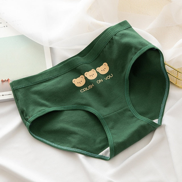 Green And White Cotton Underwear