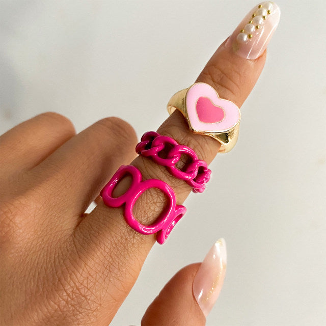 Trendy Love Heart Ring