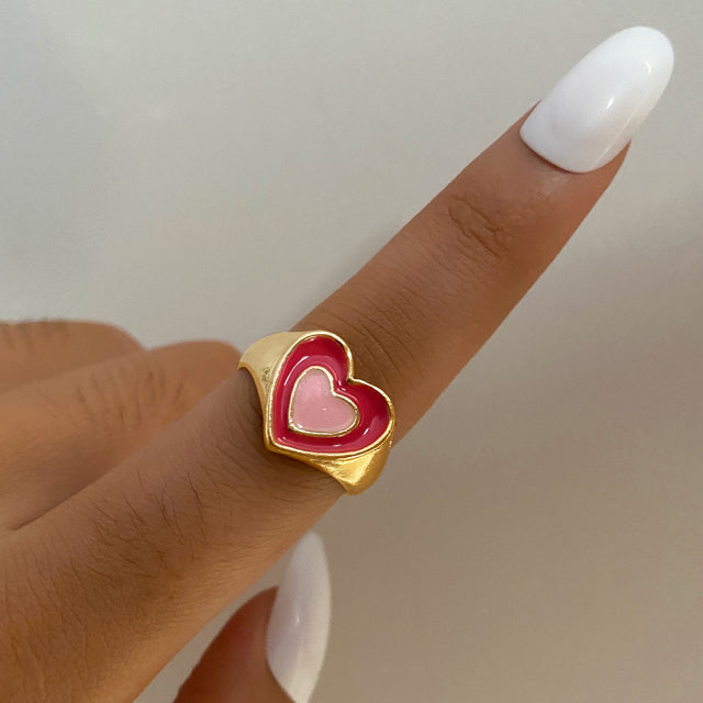 Trendy Love Heart Ring