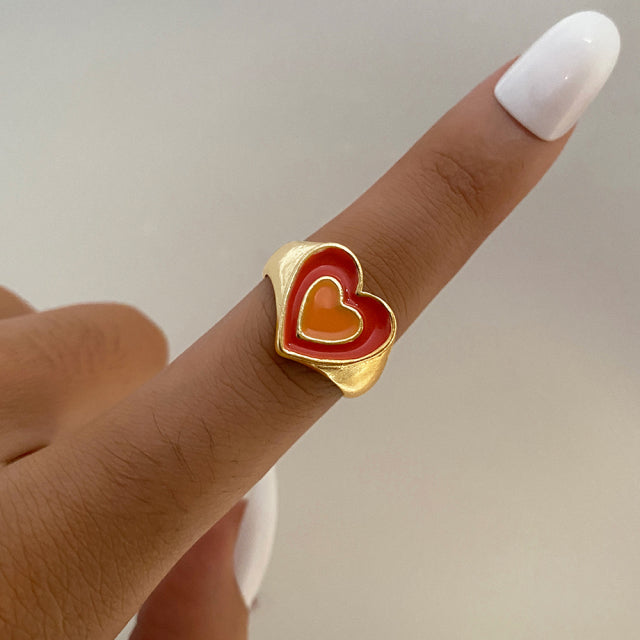 Trendy Love Heart Ring