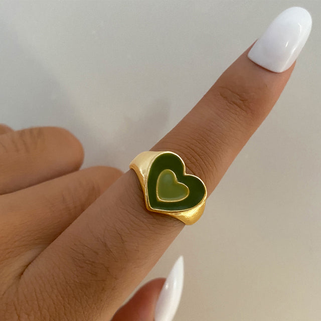 Trendy Love Heart Ring