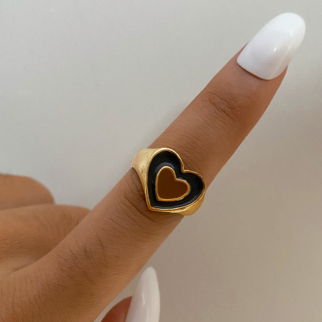 Trendy Love Heart Ring