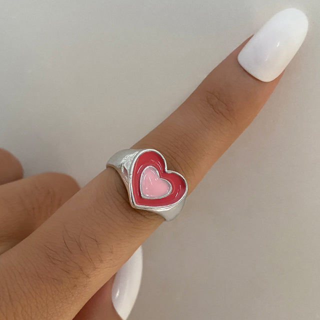 Trendy Love Heart Ring