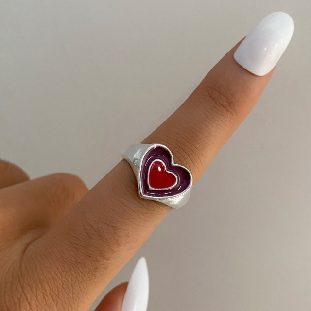 Trendy Love Heart Ring