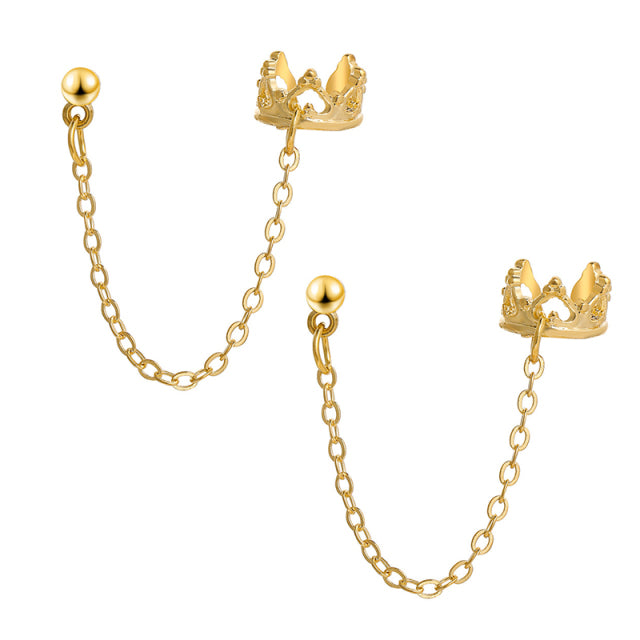 Bohemian Imitation Gold Leaves Ear cuffs