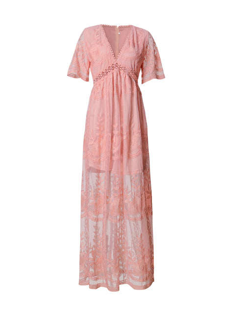 Bohemian Lace Maxi Dress