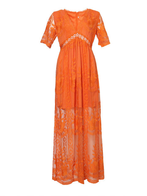 Bohemian Lace Maxi Dress