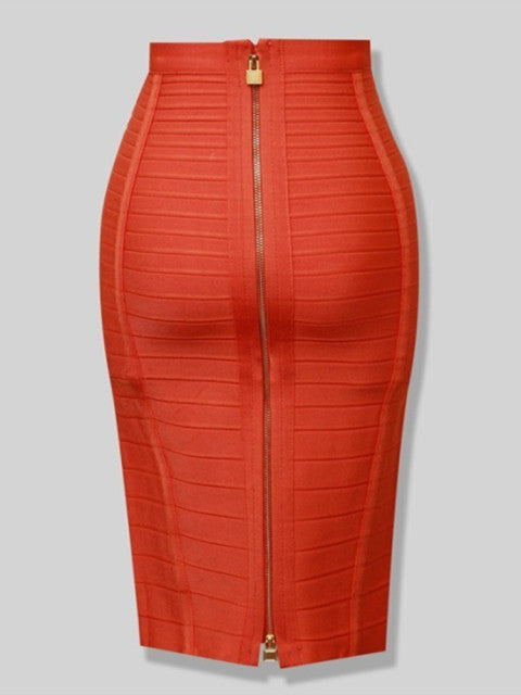 Zipper Pencil Skirt