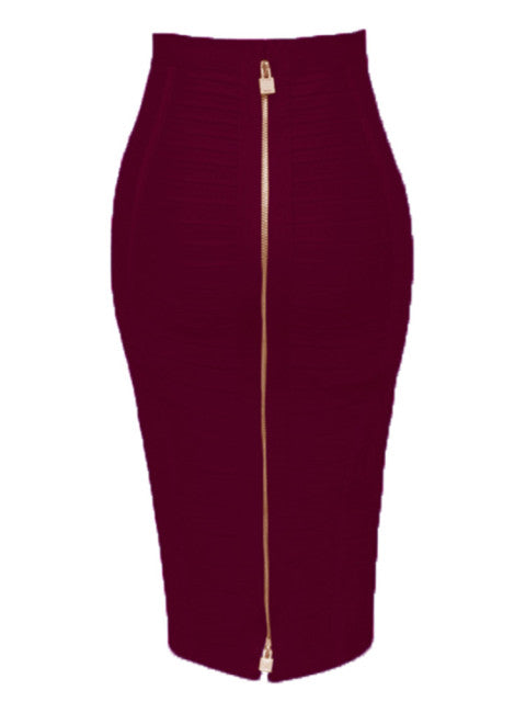 Zipper Pencil Skirt