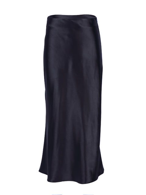 Satin Midi Skirt