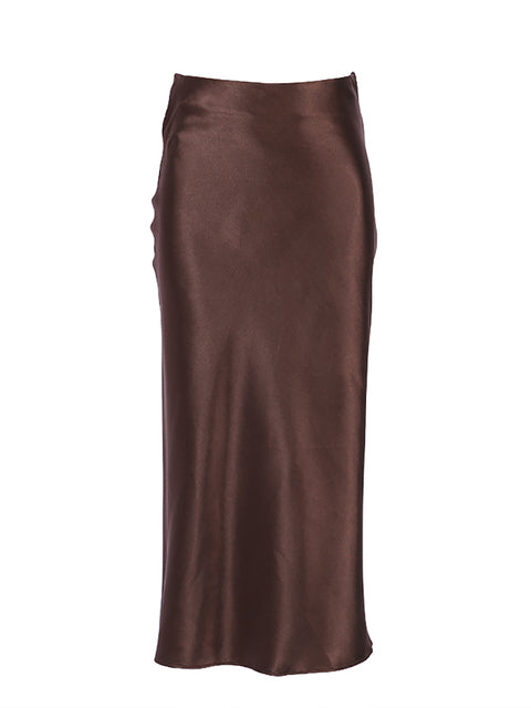 Satin Midi Skirt