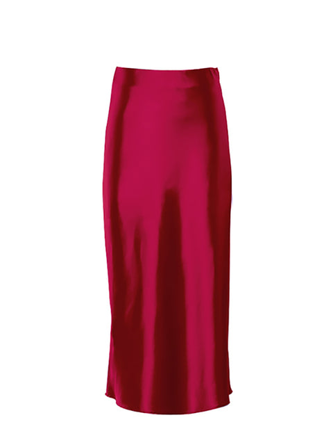 Satin Midi Skirt