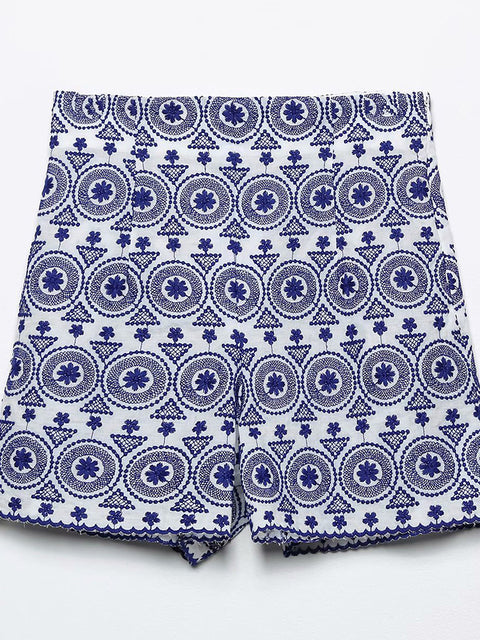 Blue And White Shorts