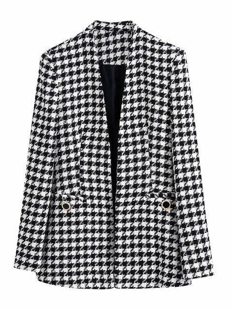 Houndstooth Blazer And Shorts