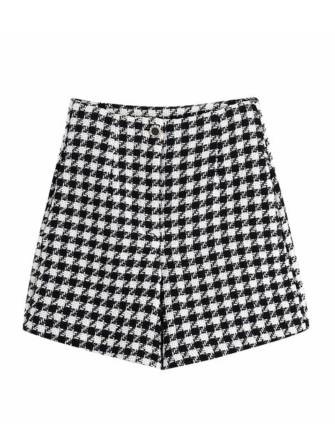 Houndstooth Blazer And Shorts